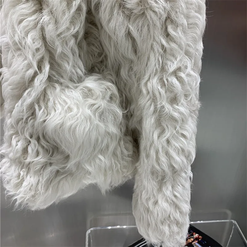 

winter jacket women 2021 natural real lamb sheep fur coat Russian women's winter warm fur coat oversized