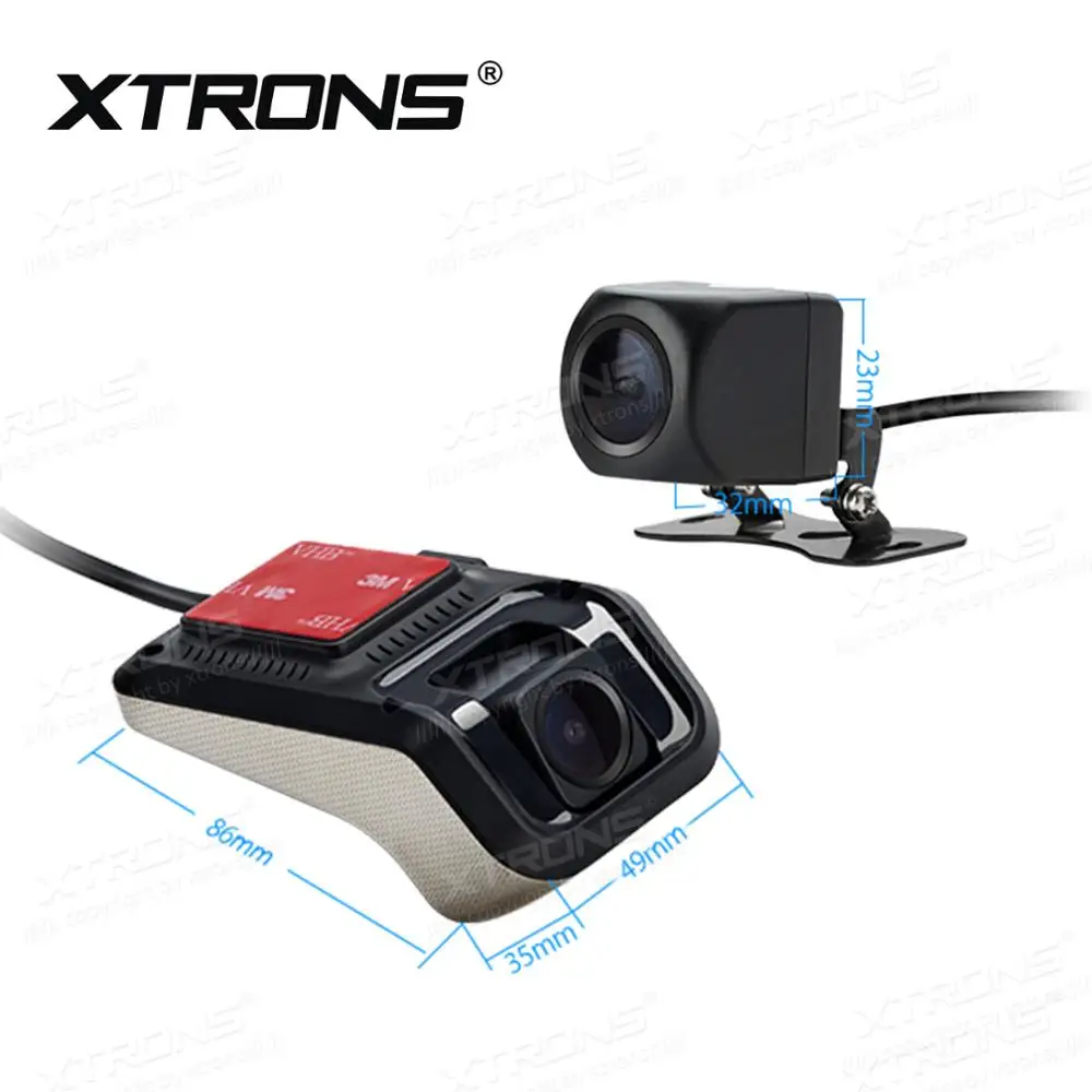 XTRONS DVR027S автомобильный Передний + задний DVR видеорегистратор Система 1280*720 HD