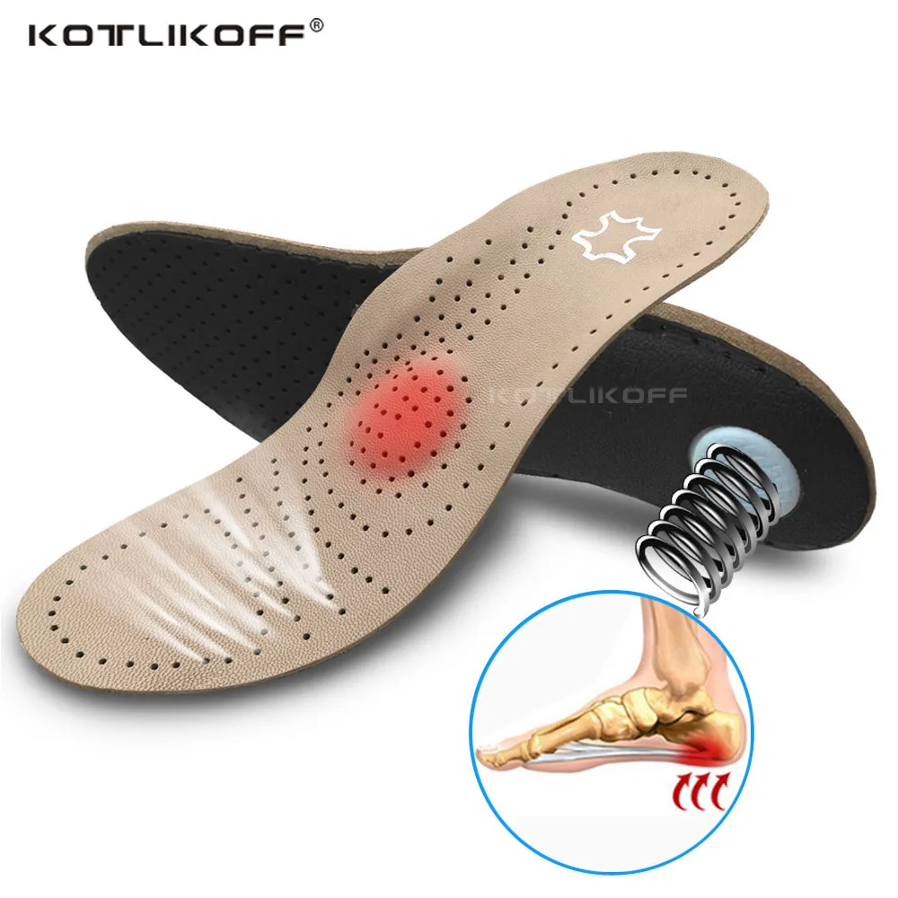 

Orthopedic Insoles For Feet Genuine Leather Arch Support Plantar Fasciiti Foot Varus Valgus Orthotics Insole For Men Women