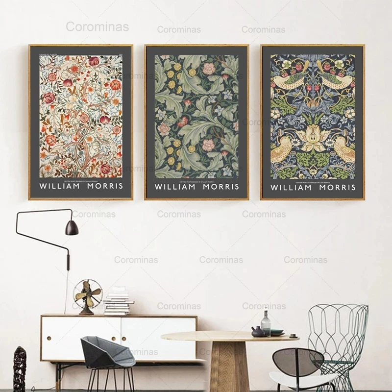 

William Morris Museum Exhibition Canvas Painting Gallery Wall Art Posters and Prints Vintage Pictures for Living Room Decoration