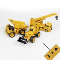 164 mini rc construction car with box 2 4g tractor bulldozer loader excavator simulation model electronic car toys for children