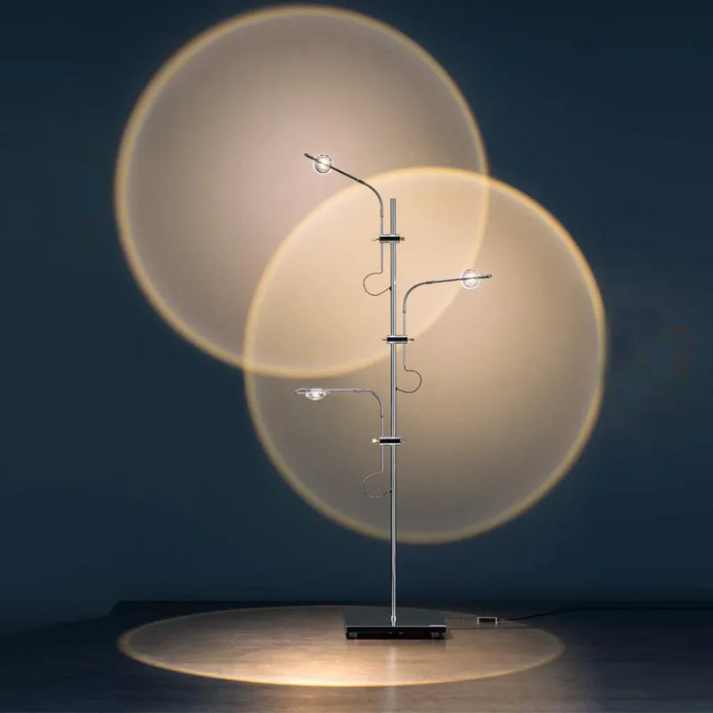 

Nordic Minimalist Floor Lamps Italian Designer Personalized Art Background Wall Projection Lamp for Living Room Vertical Lights