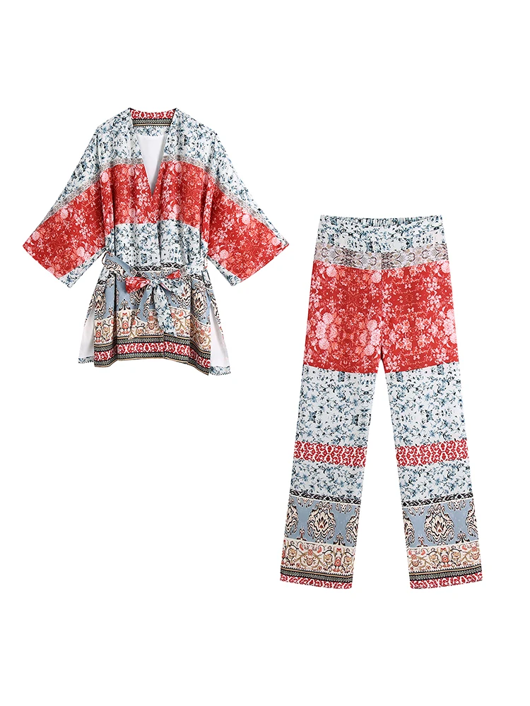 

JC·KILIG 2021 New Printed Kimono Shirt And Trousers B1633