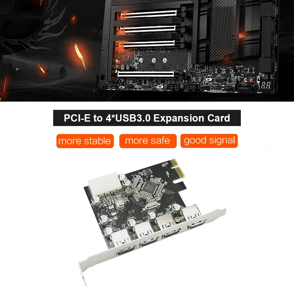 Плата расширения PCI Express профессиональная с 4 портами Pcie на USB 3 0 5 Гбит/с |