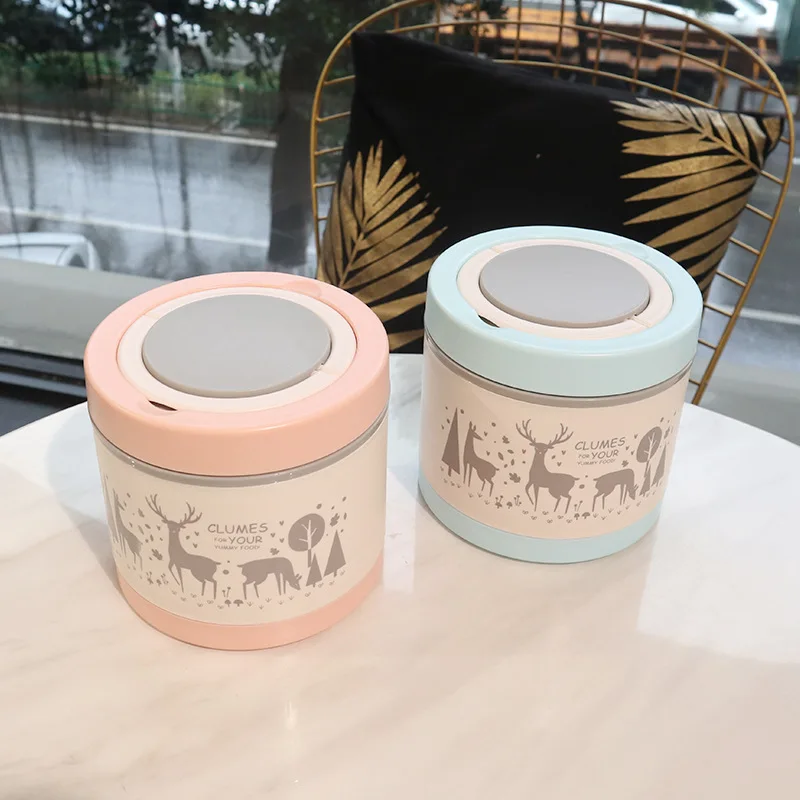 Круглый стеклянный Ланч бокс 2 цвета Портативный с ручкой фотоизоляционный