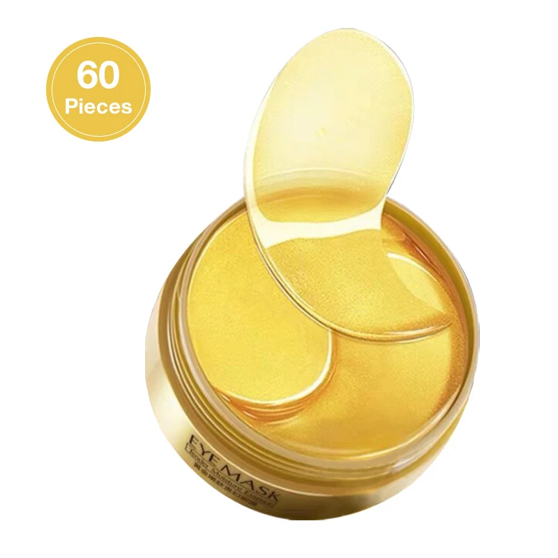 Gold 60 шт., синяя кристальная коллагеновая маска для глаз, Антивозрастная, против отечности, патчи для глаз, удаление темных кругов, кристалл, красота, уход за кожей - Цвет: Gold