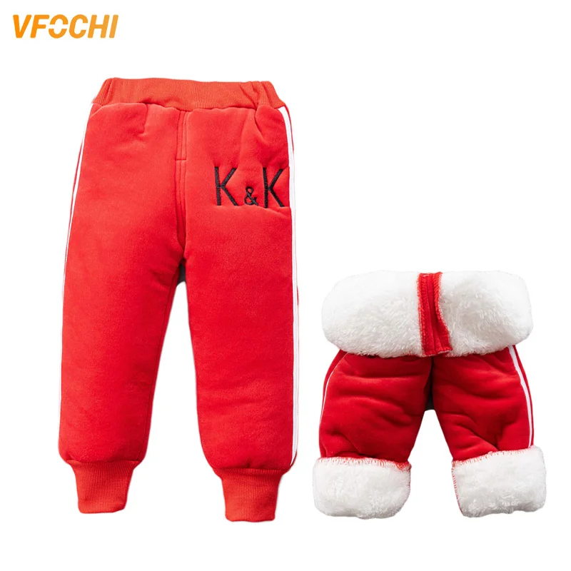 Супер теплые брюки карандаш для девочек VFOCHI зимние плотные бархатные детские с