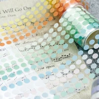 10pcslot colorful dots sealing pet waterproof notebook labels decorative round basic sticker scrapbooking planner laptop stati