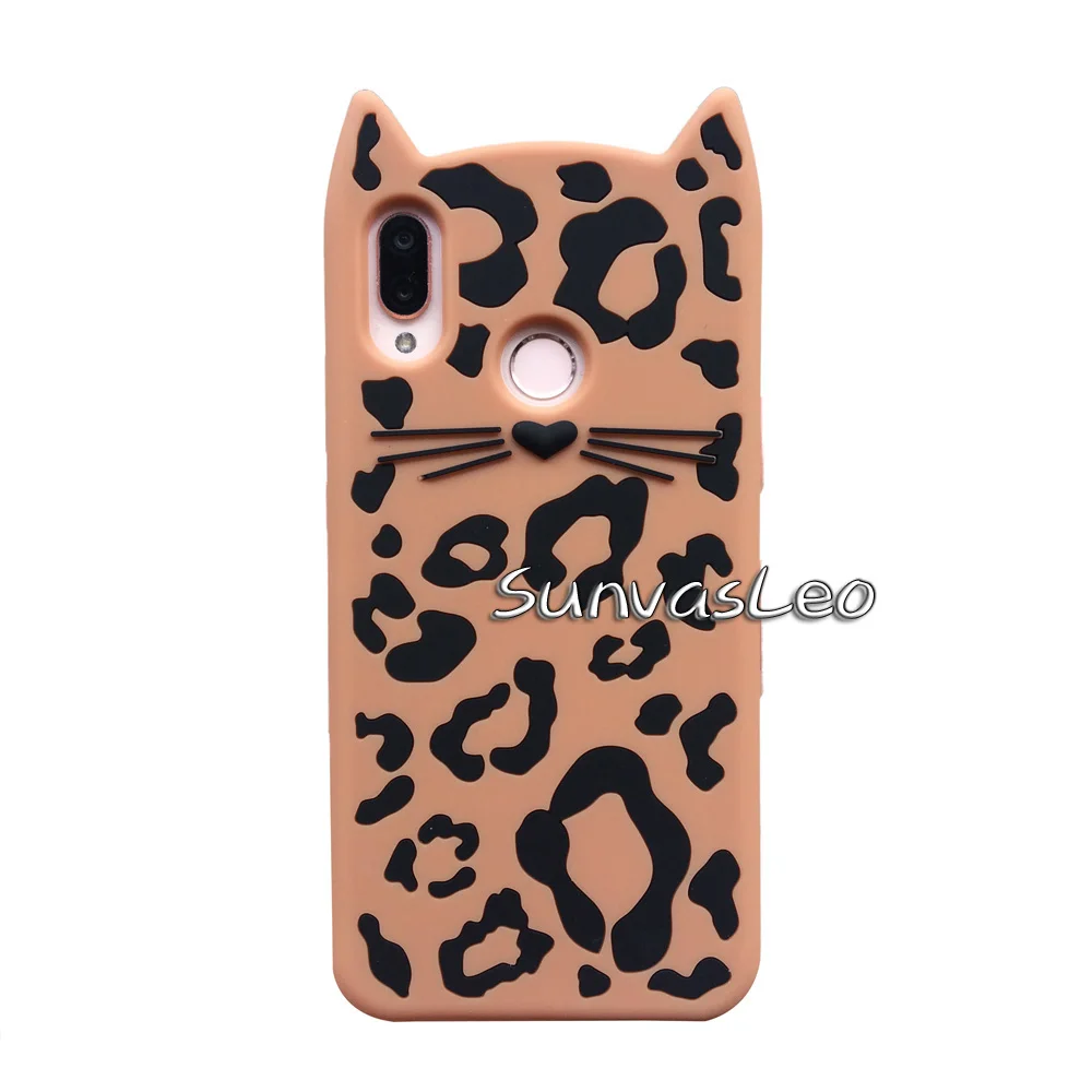 Brown Beard Cat Для huawei P20 Lite чехол 3D Мягкий силиконовый чехол для смартфона с единорогом из мультфильма кожаный чехол s Fundas Coque Capa протектор - Цвет: Brown Beard Cat