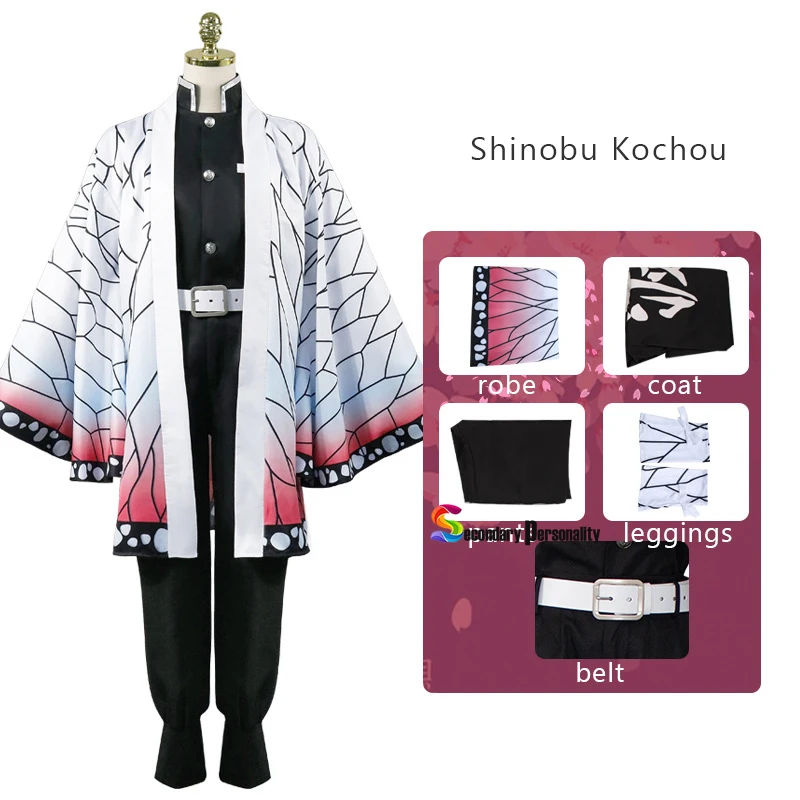 Костюмы для косплея Shinobu Kochou костюм истребителя демонов кимоно из японского
