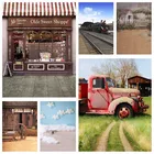 Виниловый фон Avezano для фотосъемки новорожденных с изображением поезда фермы сарая неба фотостудии