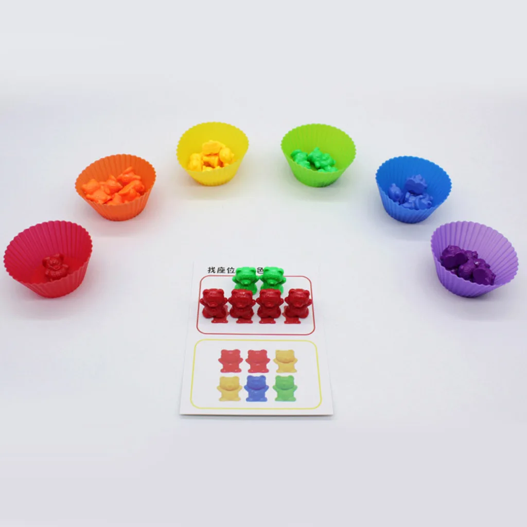 

Children Counting Bears Kit Matching Game Developmental Toys For Boys Girls