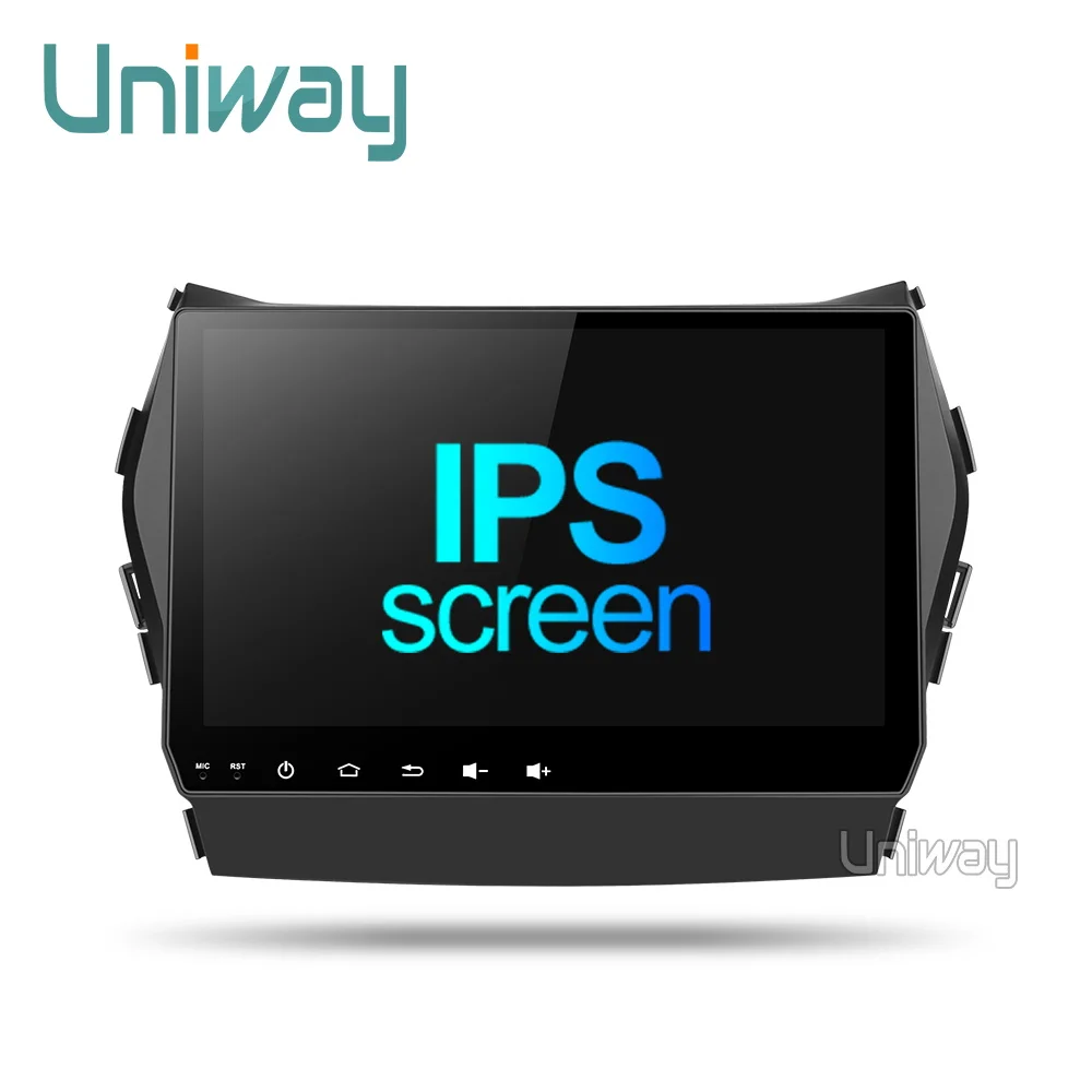 Uniway AIX459071 ips android 9,0 автомобильный dvd для hyundai IX45 Santa fe 2013 автомобильный радиоприемник стерео автомобильный dvd плеер с навигацией плеер gps