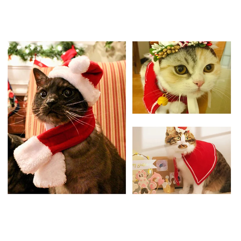 Головной убор для кошек и собак шарф плащ костюм Хэллоуин головной шапка