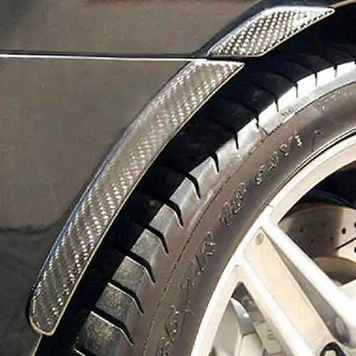 AMG стиль Настоящее углеродное волокно колесо дуговое отделка спойлер для BENZ W204