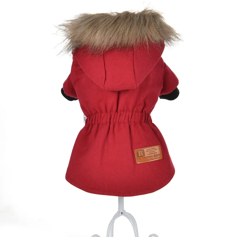 2018 новая стильная зимняя одежда для домашних животных меховой ошейник плотная с