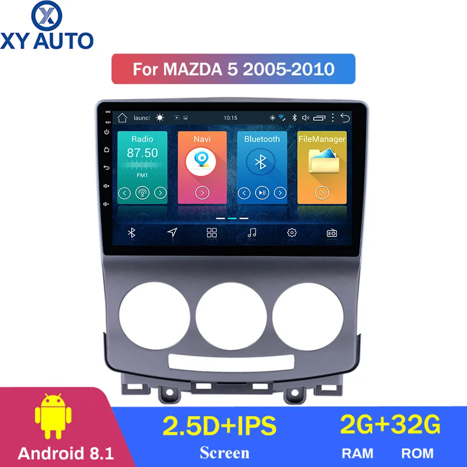 9 дюймовый 2.5D IPS закаленный HD мультисенсорный экран Android 8 1 NAVI для Mazda 5 2005 2010 с