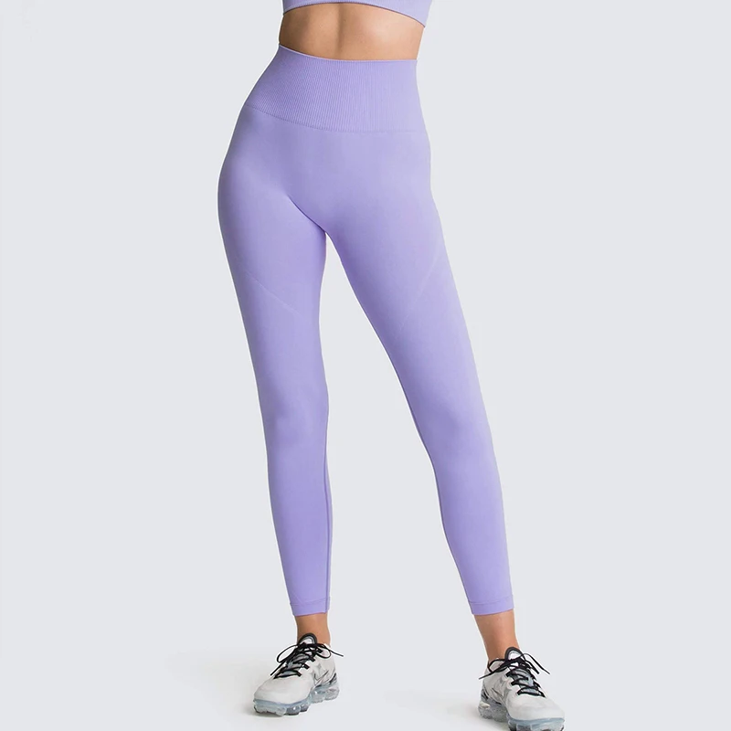 

Sexy Elasticity Tights High Waist Yoga Pants Workout Gym Yoga Pants Exercise Tights Sport Leggings Seamless Solid Yoga Pants S-L