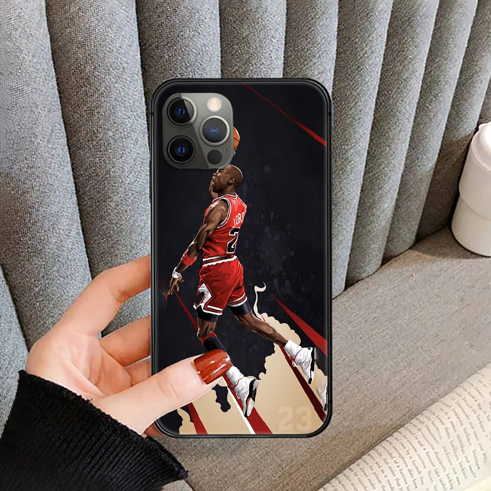 

Basketball stars Jordan 23 Phone Case cover For iphone 5 5S 6 6S PLUS 7 8 11 12 mini X XR XS PRO SE 2020 MAX black funda 3D