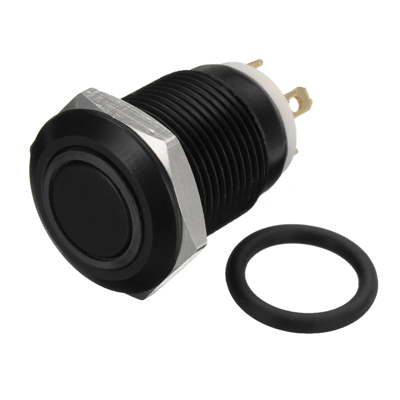 

Black 4 Pin 12mm LED Light Metal Push Button Momentary Switch Waterproof 12V Switches Car Electronics