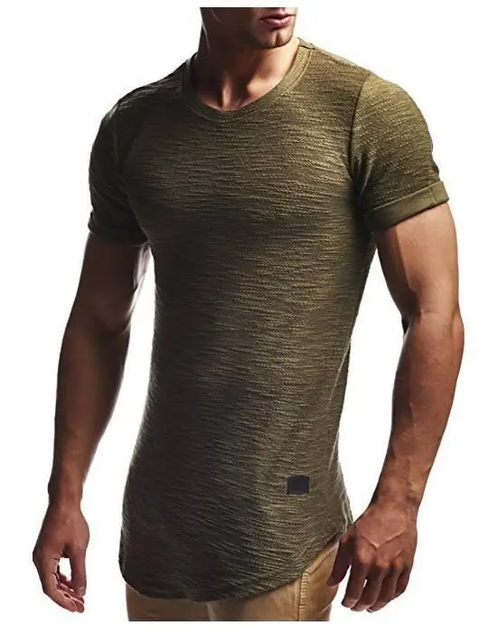 

6455-Men's Short Sleeve T-Shirt Solid Color Men's Bottoming Shirt Summer Ice Silk Half Sleeve