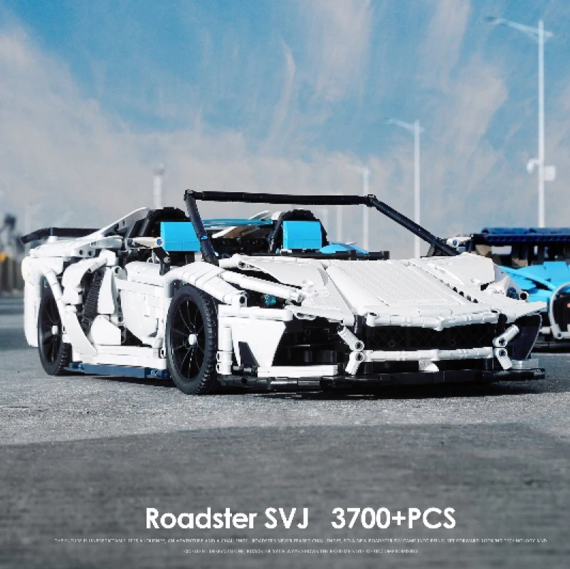 Описание MOC 17698 ламборджини Aventador SVJ Mini Roadster супер гоночный автомобиль