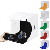 puluz 2323cm 9 mini folding studio diffuse softbox lightbox with led light black white photography background photo studio box