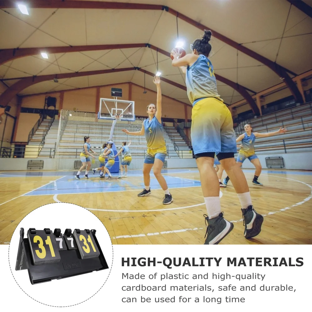 

1pc Practical 4-Digit Desktop Scoreboard Durable Scoring Marker Score Recorder