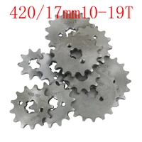 420 17mm 10 19t front engine sprocket with retainer plate locker for 50 70 110 125 140 moped dirt pit bike scooter motorcycle