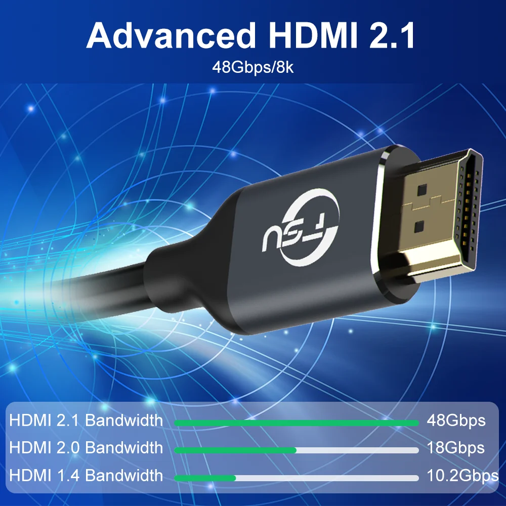 Кабель HDMI 2 1 8K 60 Гц HDR 48 Гбит/с Ультра скоростной 4K 120 кабель для монитора проектора