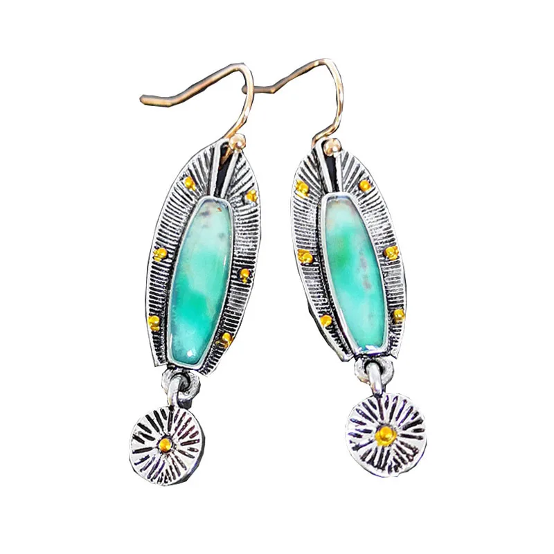 

Vintage Fish Pattern Dangle Earrings Statement Antique Silver Color Long Drop Earrings for Women Bohemian Jewelry Gift A4D315