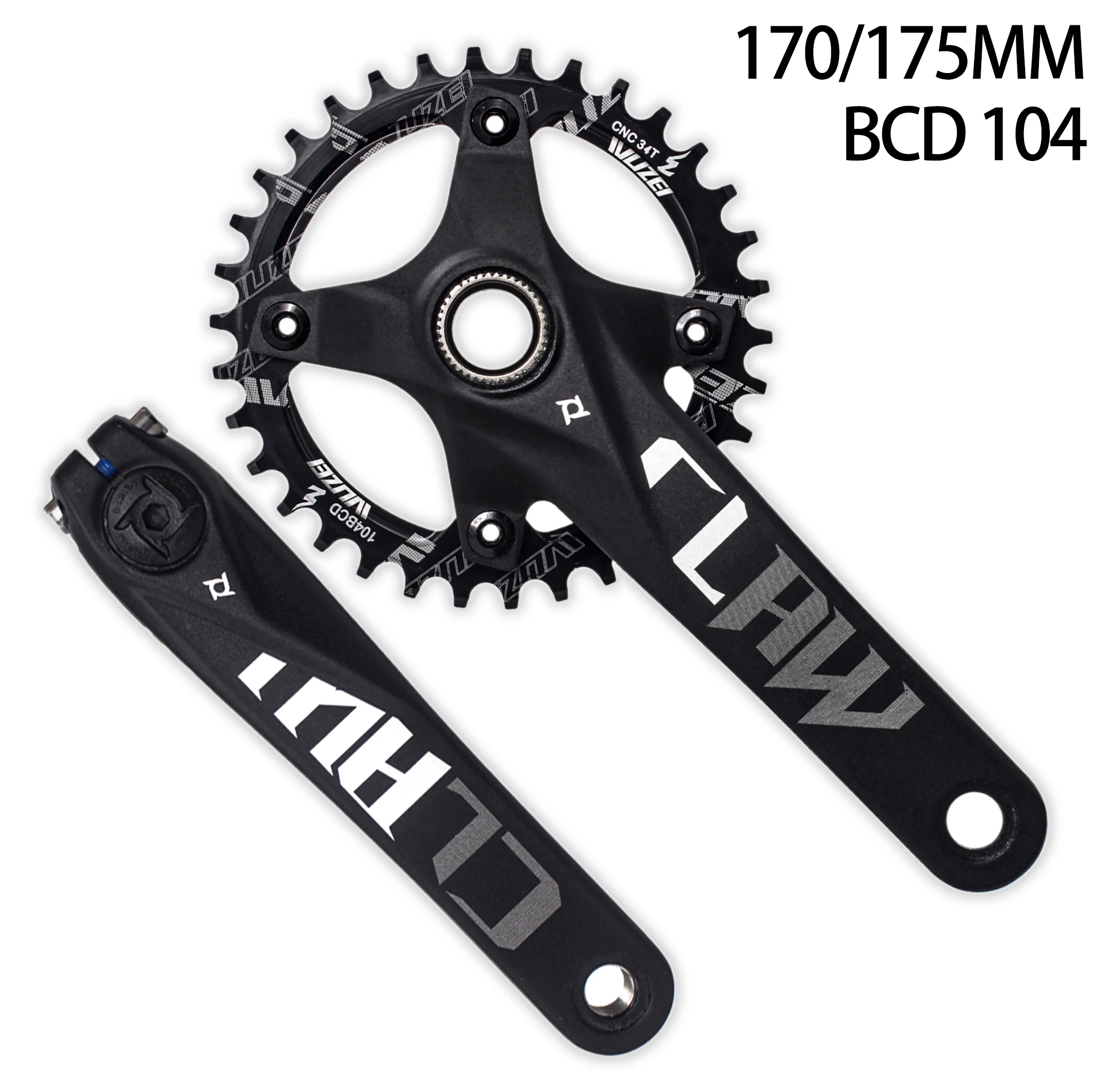 Велосипедная цепь 104BCD MTB из алюминиевого сплава с нижней частью 170/175 мм