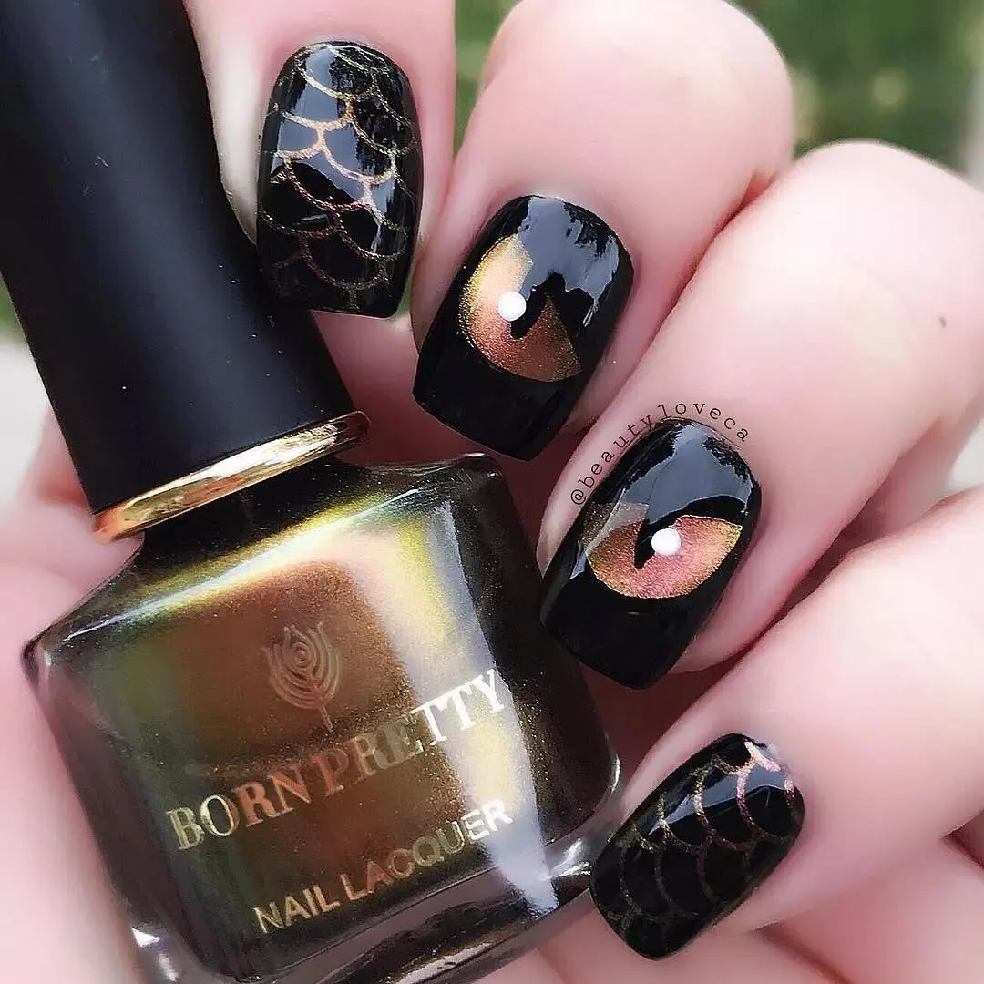 BORN PRETTY кошачий глаз ногтей голографический лак Хамелеон Блестящий Блестки Маникюр Декоративный Лак для ногтей черная основа требуется магический лак