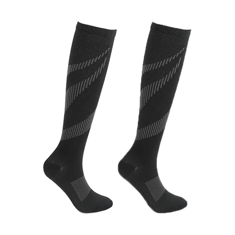 

Running Compression Socks Women Men Knee High Sport Stockings Racing Pressure Compress Long Nylon