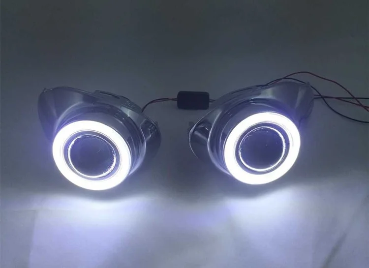 Инновационные светодиодные дневные ходовые огни Eosuns Cob Angel Eye Drl + Галогенные