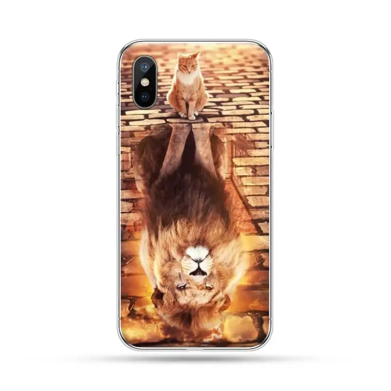 

cat Tiger lion cute animal fundas Phone Case For iphone 12 mini 5 5s 5c se 6 6s 7 8 plus x xs xr 11 pro max