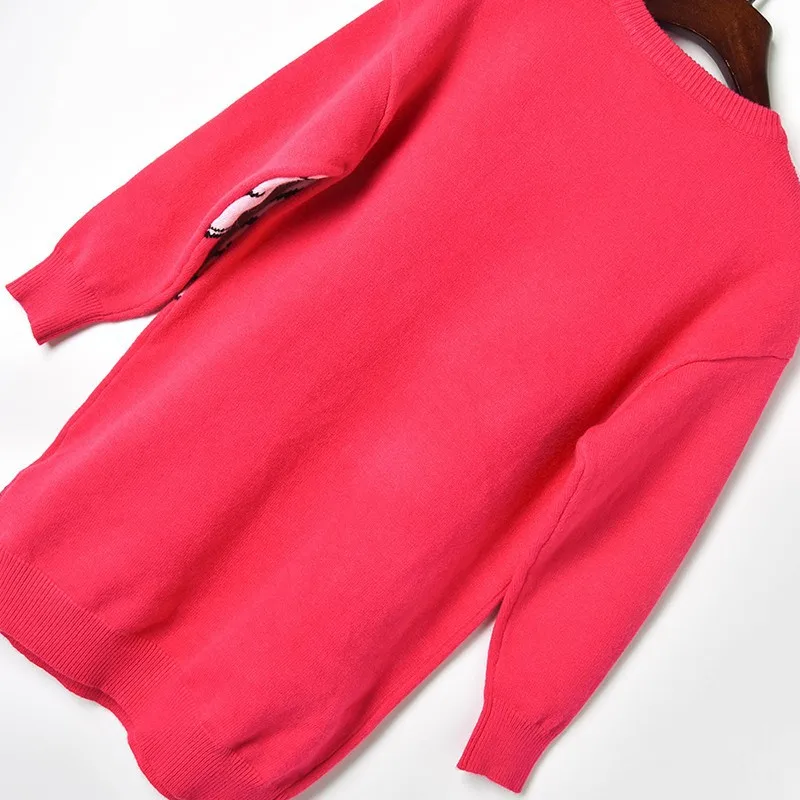 Модные длинные свитера оверсайз Осень-зима 2019 хитовый цвет абстрактное