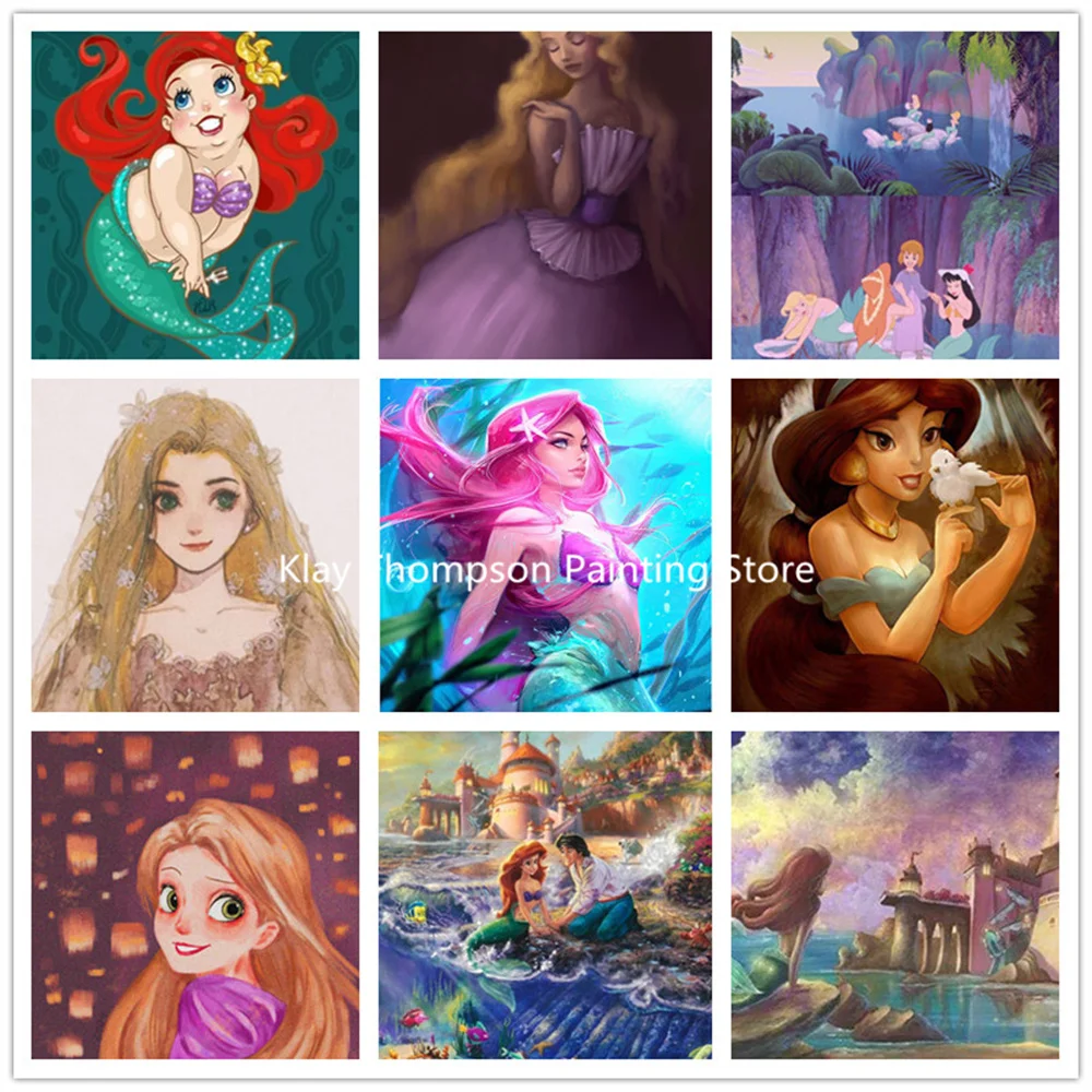 

Алмазная 5D картина «сделай сам» из мультфильма «Принцесса»