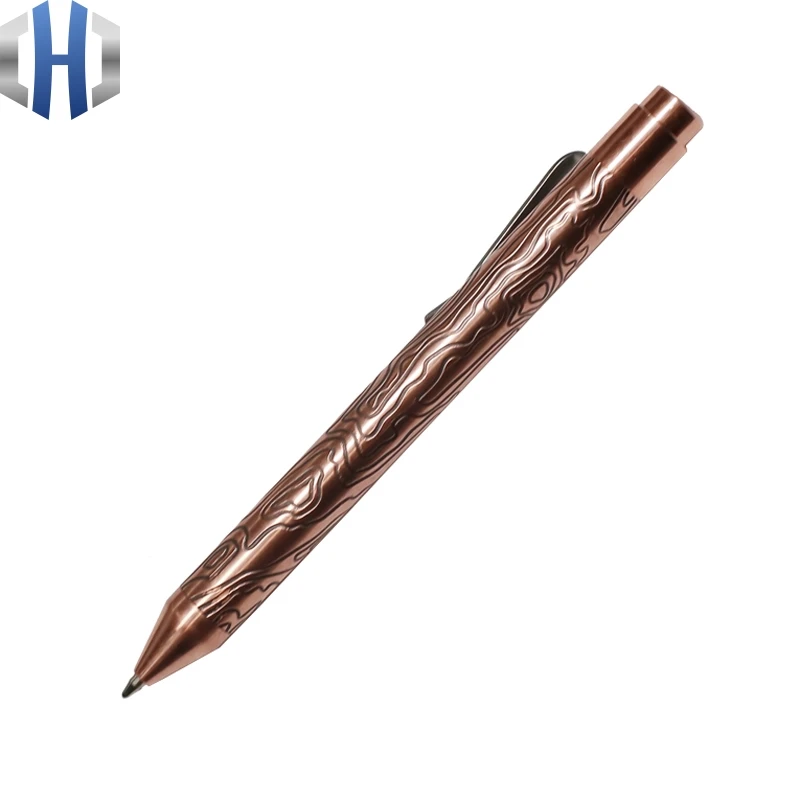 Тактическая Ручка Nottingham с резьбой по топографии из титанового сплава медь латунь