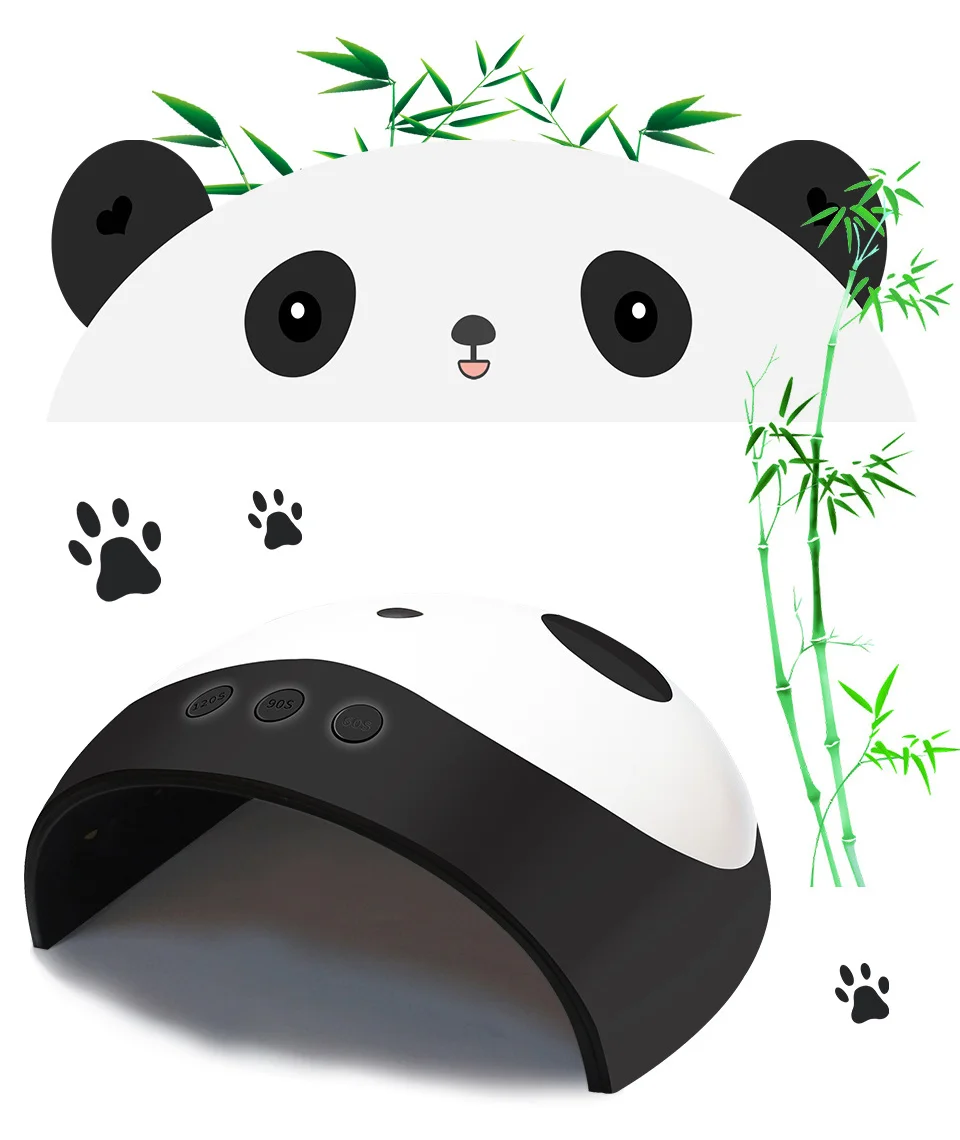 Panda УФ-светодиодный светильник для ногтей 36 Вт, Сушилка для ногтей, маникюрные лампы, двойной светильник, автоматическая сушилка для движения, отверждающий Гель-лак, лак с 3 таймерами