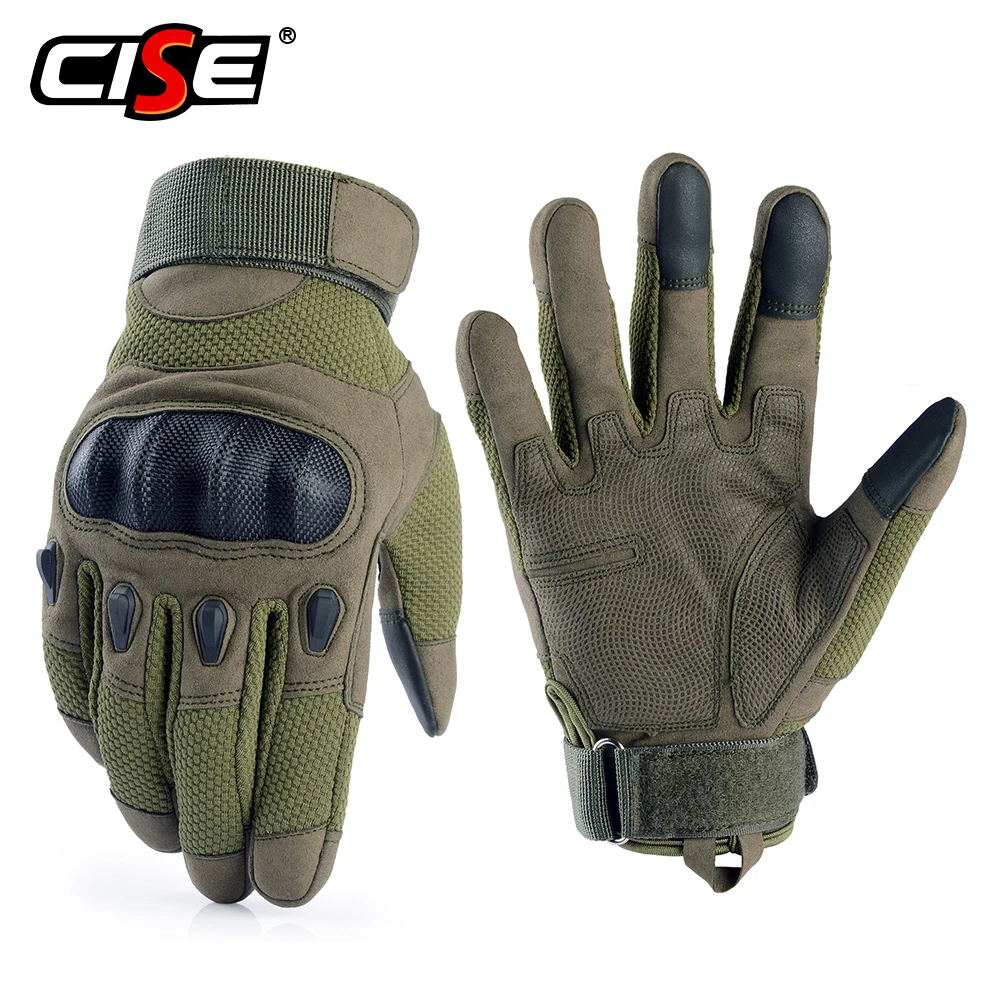 Сенсорный экран мотоцикл с твердыми костяшками полный палец перчатки для