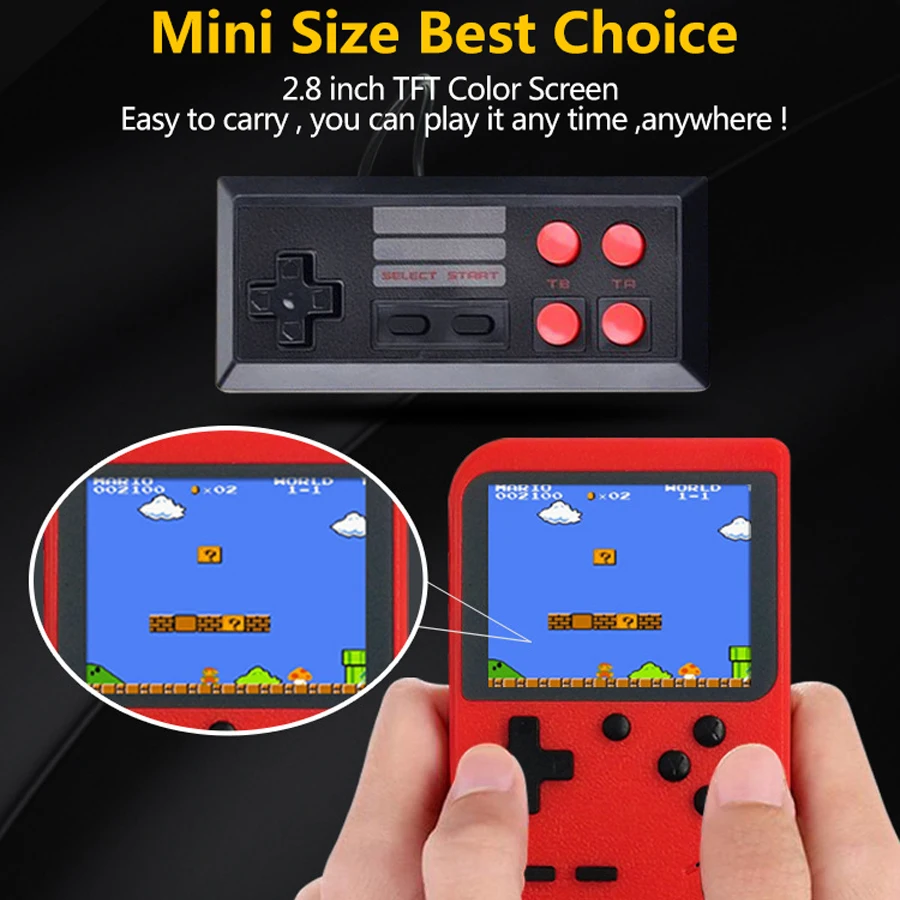 2019 новая Ретро игровая консоль Мини Портативный игровой плеер 8-Bit 3 0 дюймов