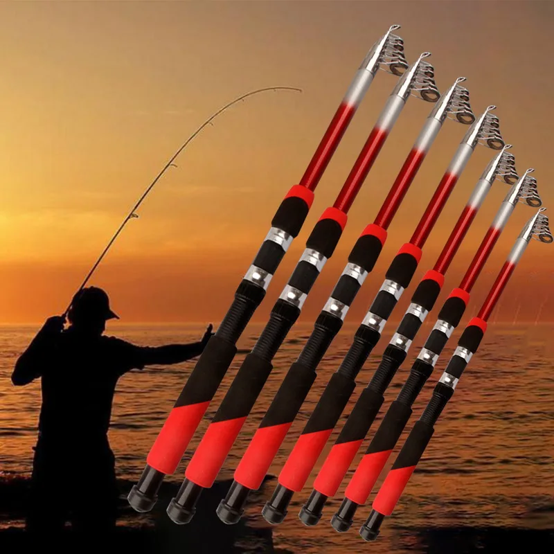Новая портативная телескопическая рыболовная удочка из стекловолокна для