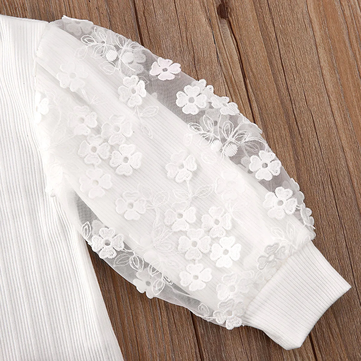 2020 г. Модные новогодние комплекты одежды для маленьких девочек кружевной топ с