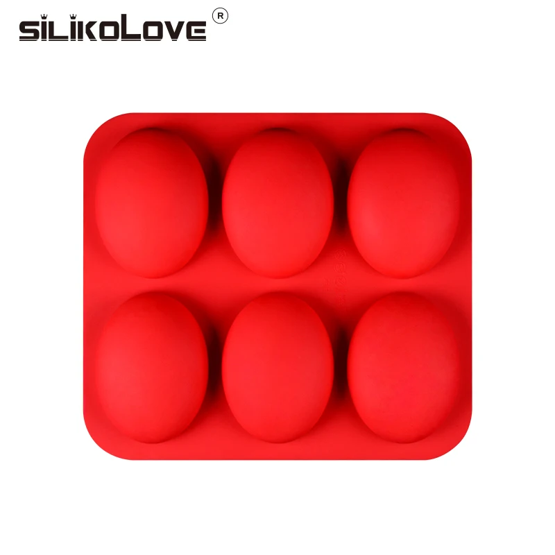 Овальная форма для мыла SILIKOLOVE 6 полостей многоразовая силиконовая сделай сам мод