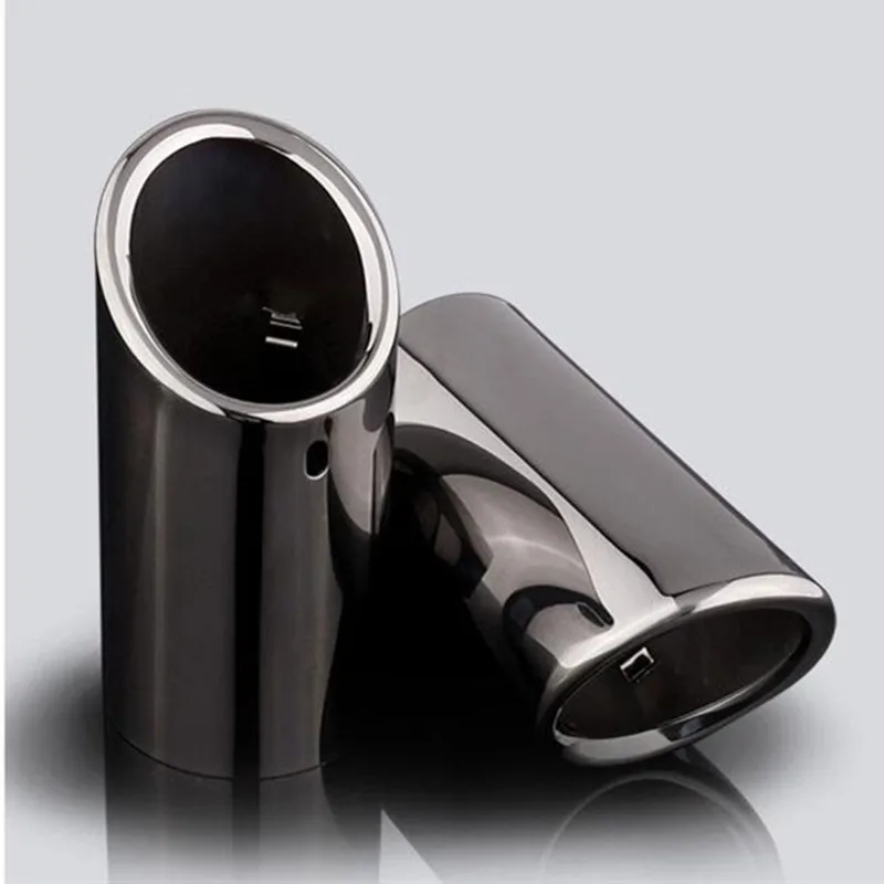 

2Pcs Chrome Plating Stainless Steel Car Exhaust Muffler Tip Pipes Cover For VW Volkswagen Passat Skoda Scirocco Polo 1.4T Golf 7