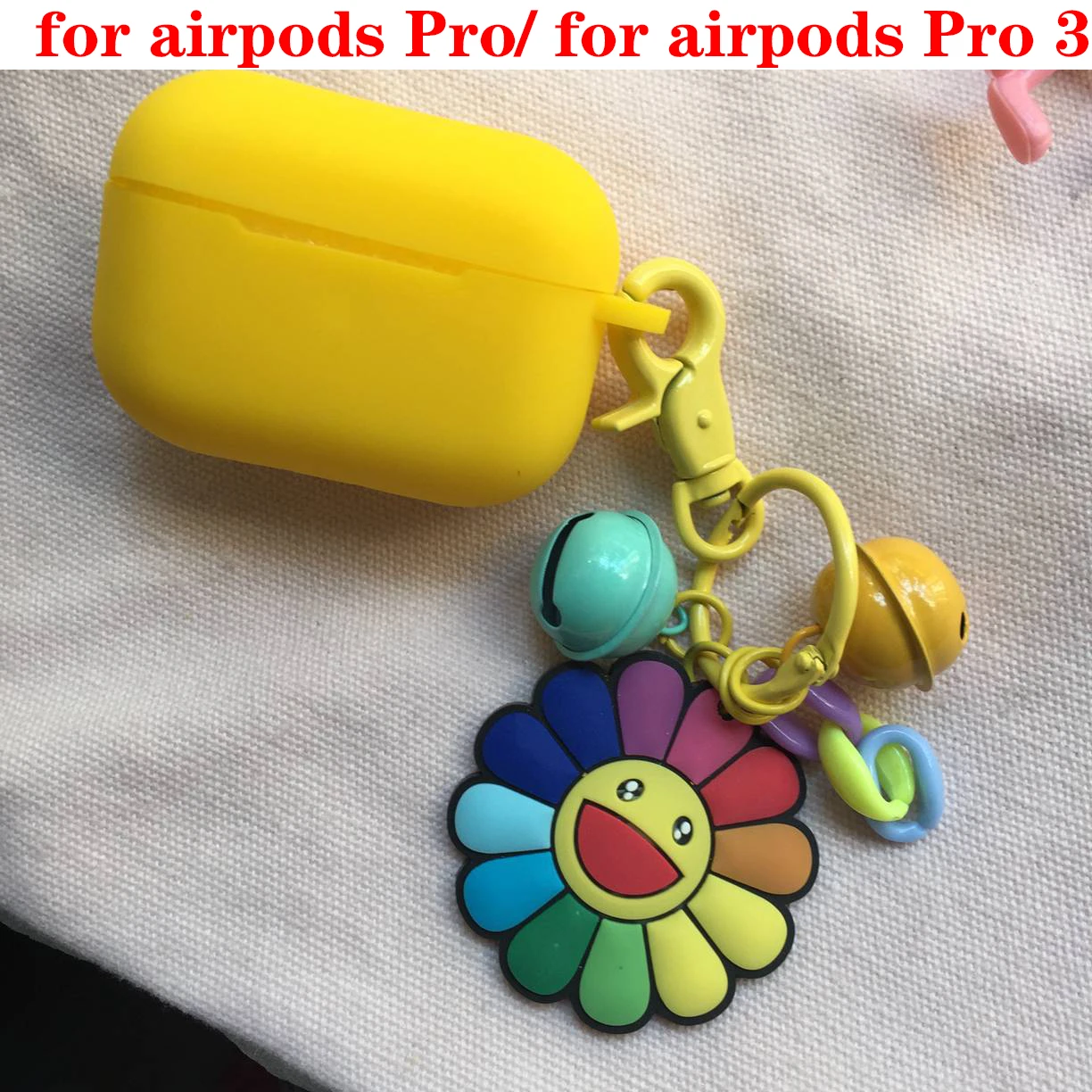 For airpods pro For AirPods 1/2 Case For Air pods Pro luxury Keychain Cartoon Accessories Silicone Case Wireless Earphone Cover case fundas - Цвет: For airpods pro