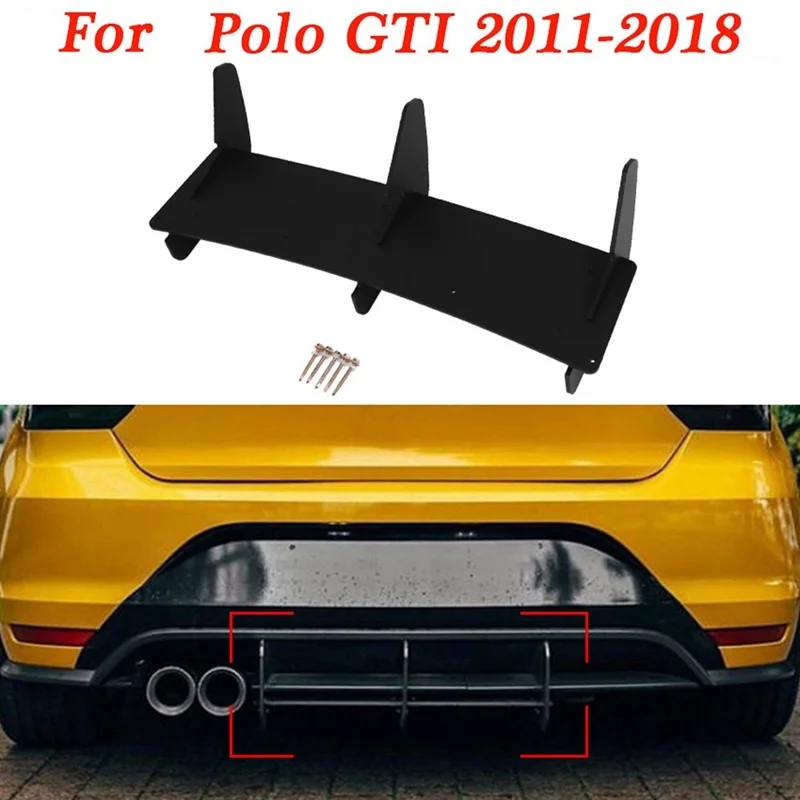 

Car Rear Bumper Diffuser Lip Spoiler Splitter for Polo 2011-