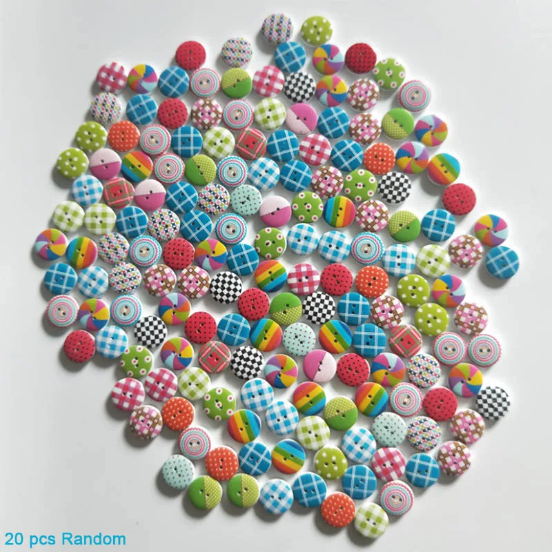 20pcs Random Mei Jia G Дерево шитье классическая круглая кнопка Скрапбукинг одежды DIY разные на два отверстия сшить DIY Одежда ремесла 10 шт./лот - Цвет: 20pcs Random