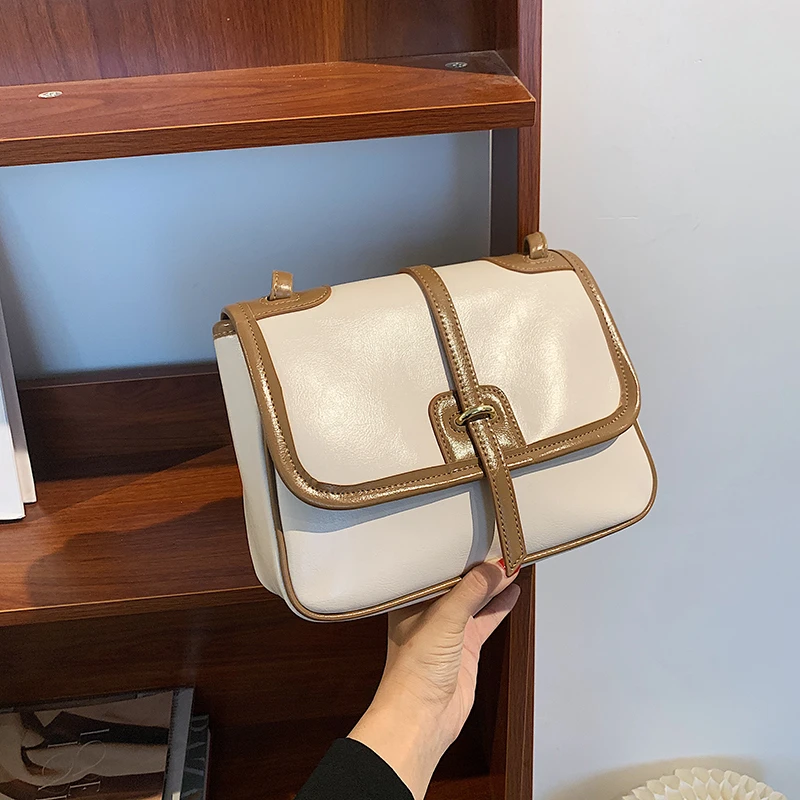 

Design Large Capacity Female Bag 2021 New Wild Ins Canvas Messenger Bag Shoulder Bag Square Bag Underarm Bag Dual-use Bag